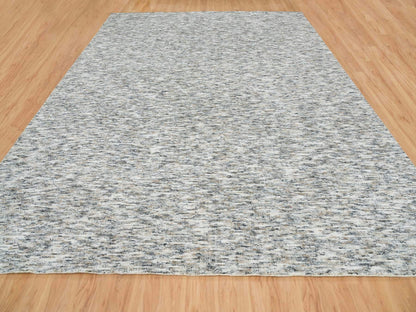 Beige 12'2" x 15'0" Modern and Contemporary Handloom Wool Rug - Sku: O065236