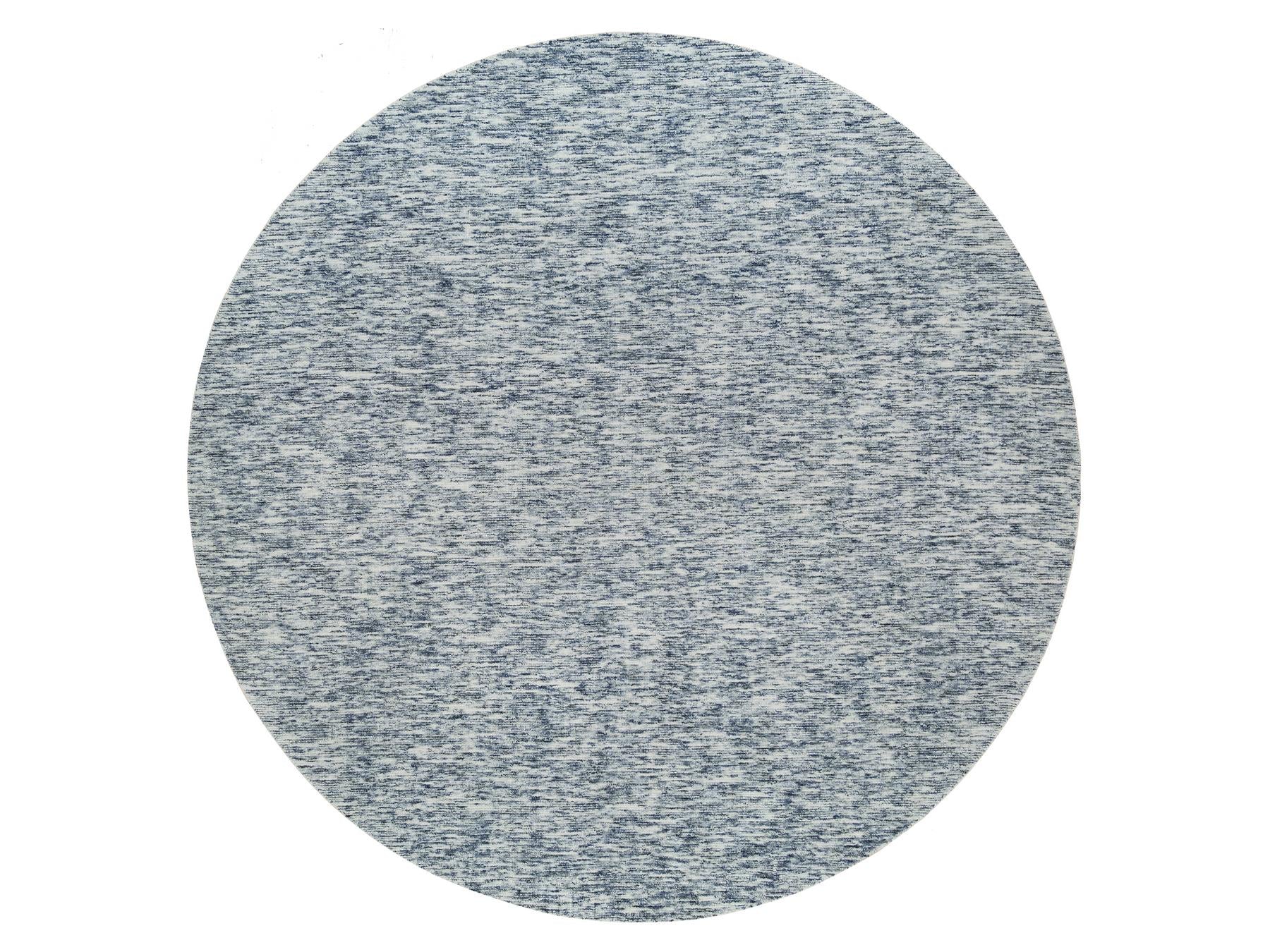Modern / Contemporary hand-knotted wool rug in Blue, 12' x 12' — SKU O065239
