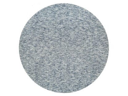 Blue 12'0" x 12'0" Modern and Contemporary Handloom Wool Rug - Sku: O065239