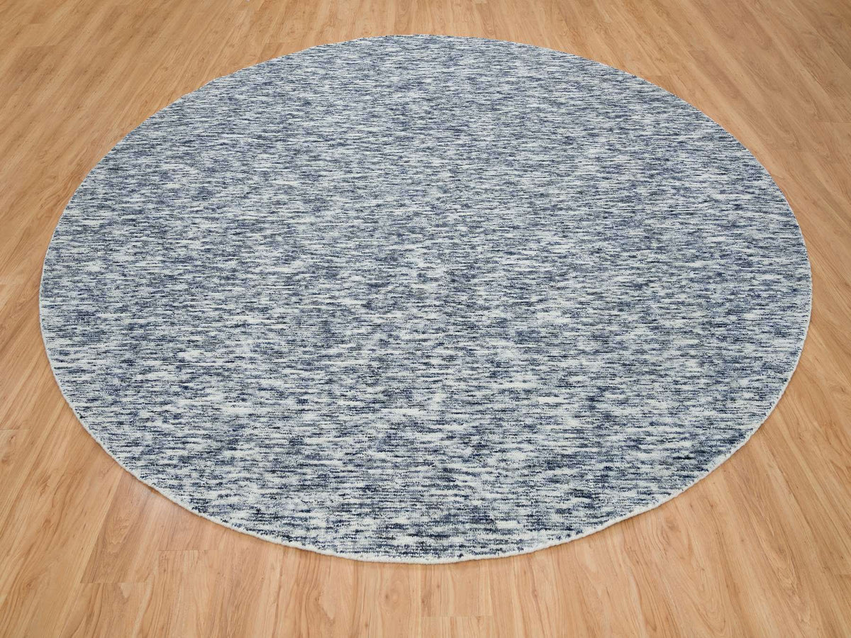 Modern / Contemporary hand-knotted wool rug in Blue, 12' x 12' — SKU O065239 (view 2)