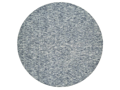 Blue 10'0" x 10'0" Modern and Contemporary Handloom Wool Rug - Sku: O065242