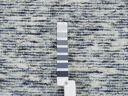 Blue 8'2" x 10'0" Modern and Contemporary Handloom Wool Rug - Sku: O065243