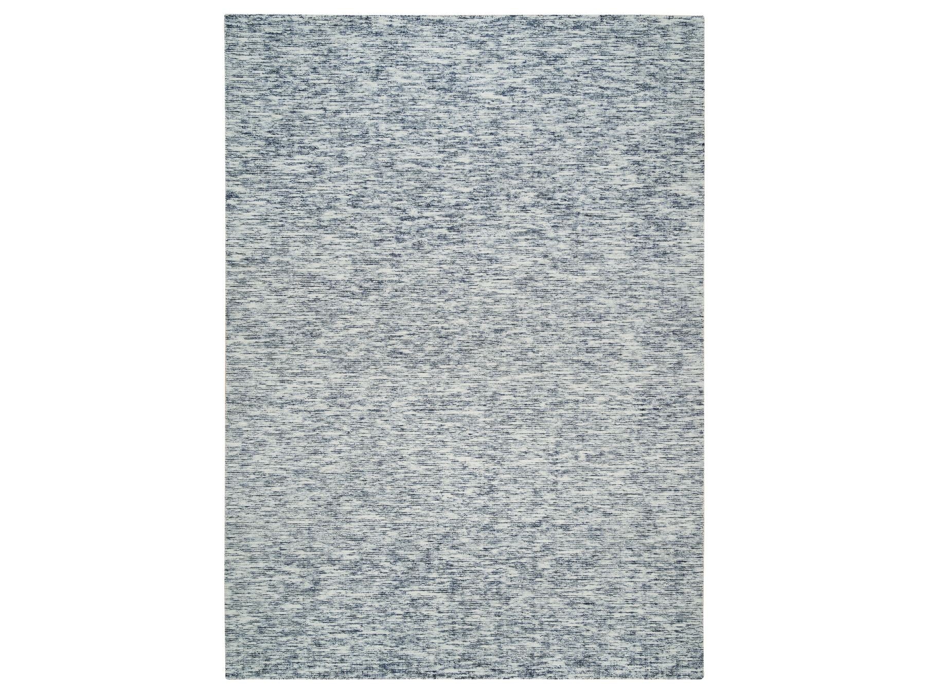 Modern / Contemporary hand-knotted wool rug in Blue, 9' x 12' — SKU O065247