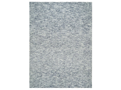 Blue 9'0" x 12'0" Modern and Contemporary Handloom Wool Rug - Sku: O065247