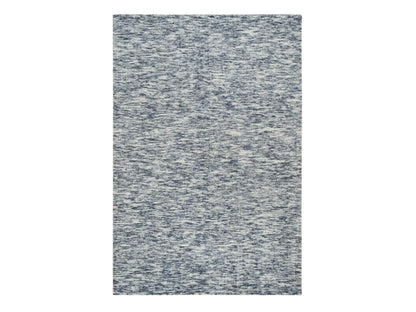 Blue 6'1" x 9'1" Modern and Contemporary Handloom Wool Rug - Sku: O065250