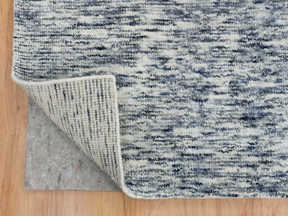 Blue 12'2" x 15'0" Modern and Contemporary Handloom Wool Rug - Sku: O065251
