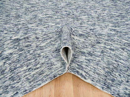 Blue 12'2" x 15'0" Modern and Contemporary Handloom Wool Rug - Sku: O065251