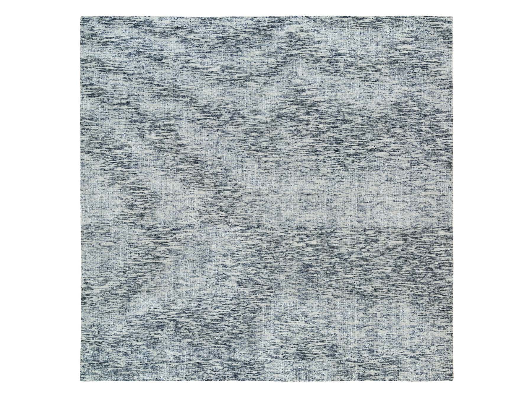 Modern / Contemporary hand-knotted wool rug in Blue, 12' x 12' — SKU O065252