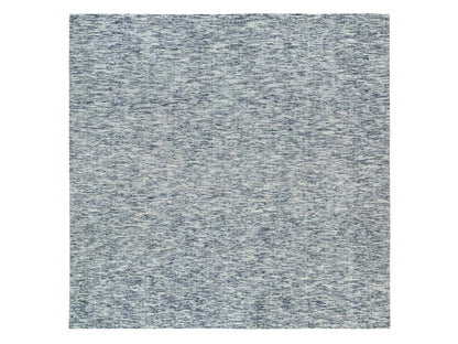 Blue 12'0" x 12'0" Modern and Contemporary Handloom Wool Rug - Sku: O065252