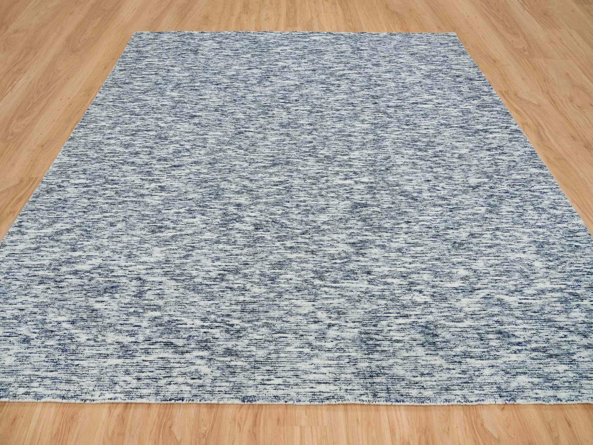 Modern / Contemporary hand-knotted wool rug in Blue, 12' x 12' — SKU O065252 (view 2)