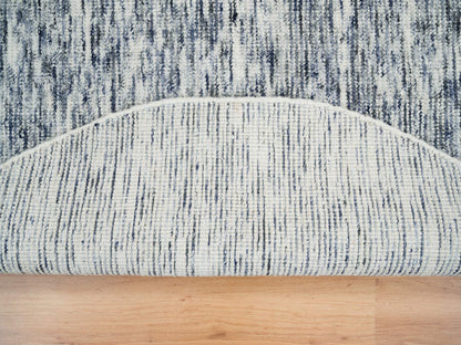 Blue 5'10" x 5'10" Modern and Contemporary Handloom Wool Rug - Sku: O065253