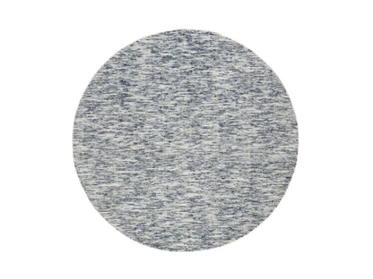 Blue 6'0" x 6'0" Modern and Contemporary Handloom Wool Rug - Sku: O065254