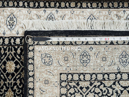 Black 2'4" x 4'7" Fine Oriental Hand knotted Wool Rug - Sku: O065311