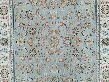 Blue 6'0" x 9'2" Fine Oriental Hand knotted Wool Rug - Sku: O065321