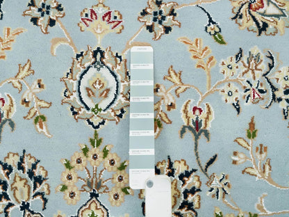 Blue 7'10" x 7'10" Fine Oriental Hand knotted Wool Rug - Sku: O065330