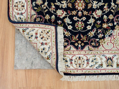 Blue 2'8" x 19'2" Fine Oriental Hand knotted Wool Rug - Sku: O065341