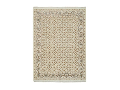 Herati Fine Oriental hand-knotted wool runner in Ivory, 4'7" x 6'8" — SKU O065347