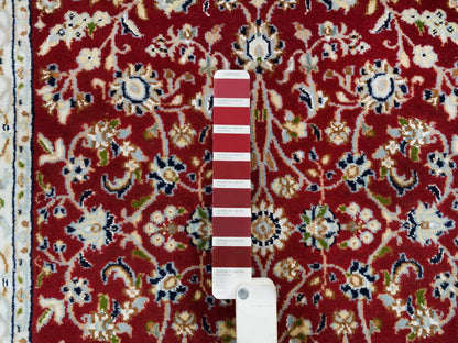 Nain Fine Oriental hand-knotted wool runner in Red & Ivory, 2'8" x 6'8" — SKU O065379 (view 4)