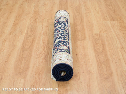 Blue 4'8" x 6'9" Fine Oriental Hand knotted Wool Rug - Sku: O065408