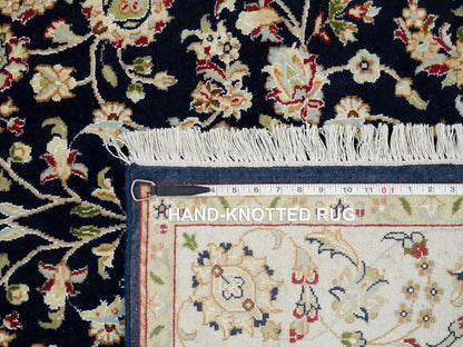 Blue 4'8" x 6'9" Fine Oriental Hand knotted Wool Rug - Sku: O065408