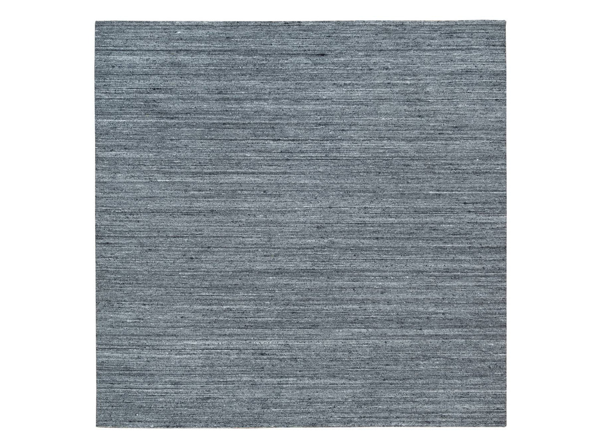 Modern / Contemporary hand-knotted wool rug in Gray, 8' x 8'1" — SKU O065416