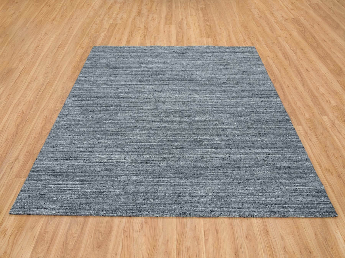 Modern / Contemporary hand-knotted wool rug in Gray, 8' x 8'1" — SKU O065416 (view 2)