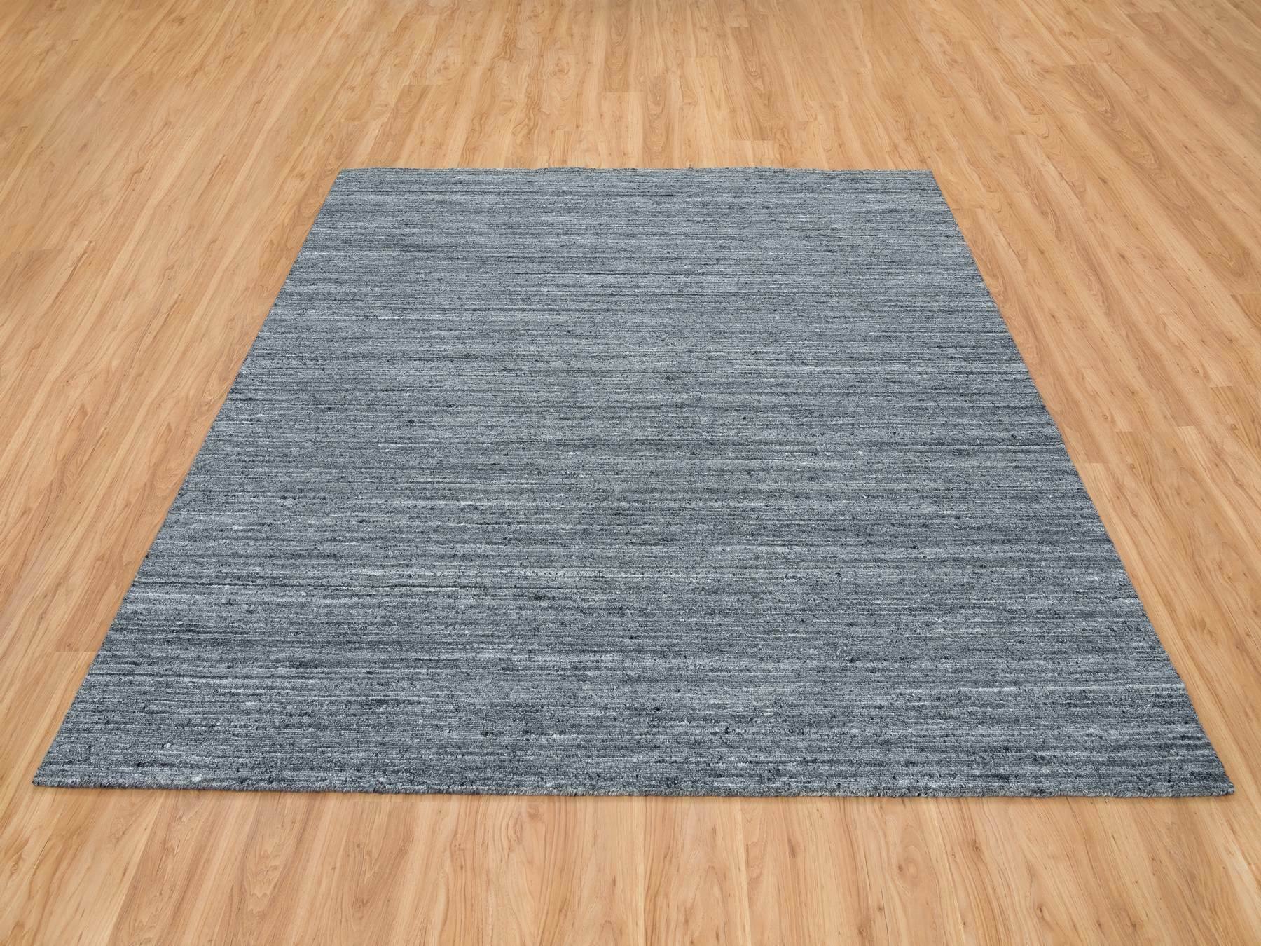 Modern / Contemporary hand-knotted wool rug in Gray, 8' x 8'1" — SKU O065416 (view 2)