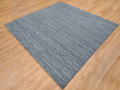 Modern / Contemporary hand-knotted wool rug in Gray, 8' x 8'1" — SKU O065416 (view 3)