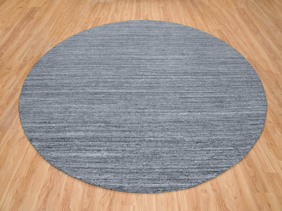 Modern / Contemporary hand-knotted wool rug in Gray, 12' x 12' — SKU O065417 (view 2)