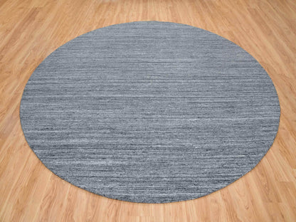 Grey 12'0" x 12'0" Modern / Contemporary Handloom Wool Rug - Sku: O065417