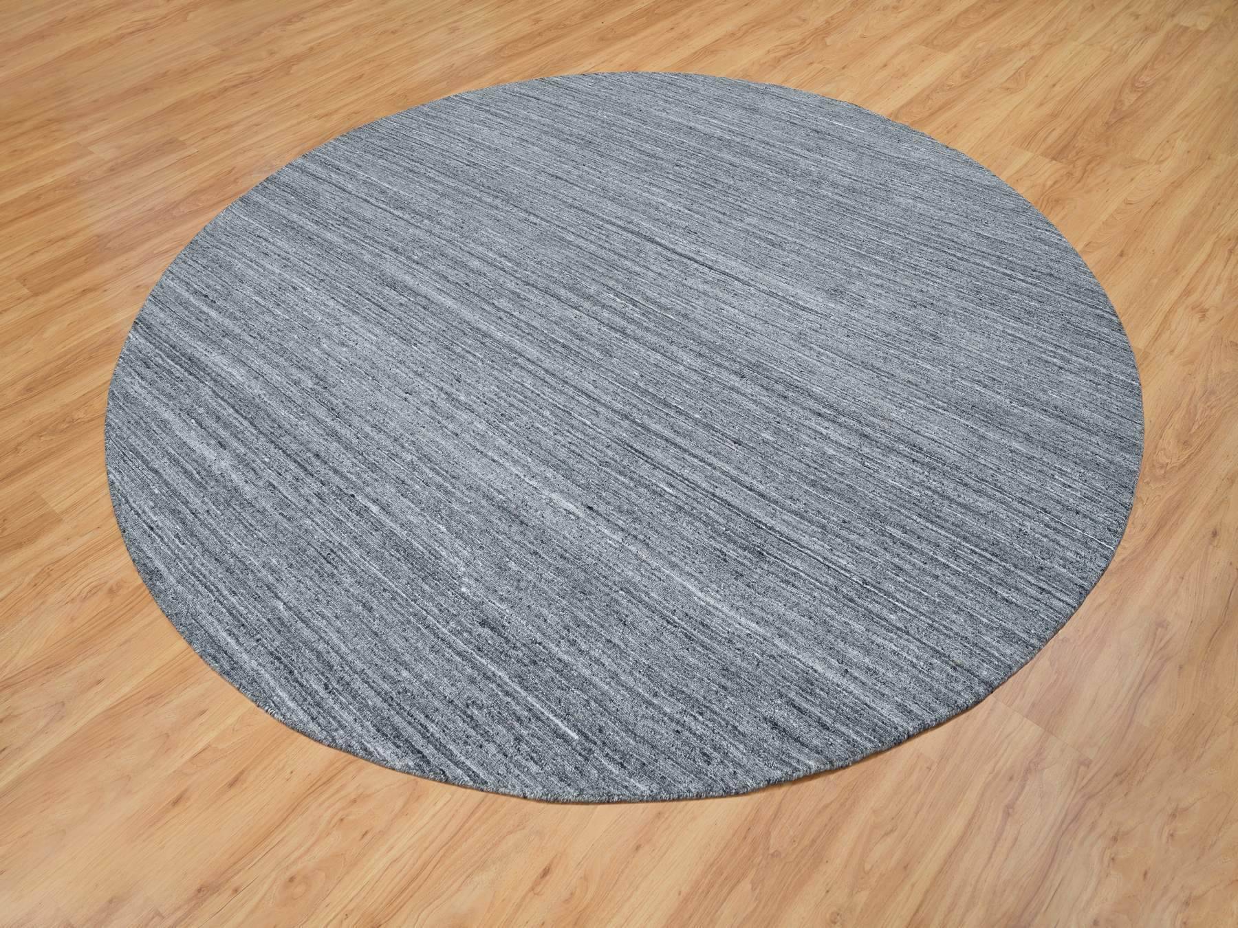 Modern / Contemporary hand-knotted wool rug in Gray, 12' x 12' — SKU O065417 (view 3)