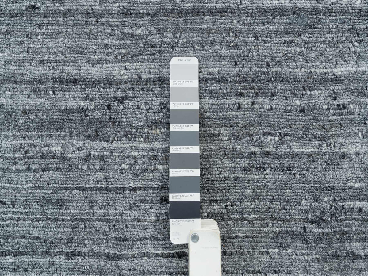 Modern / Contemporary hand-knotted wool rug in Gray, 12' x 12' — SKU O065417 (view 7)
