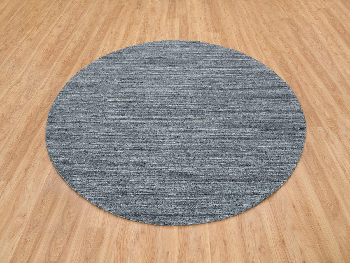 Modern / Contemporary hand-knotted wool rug in Gray, 8' x 8' — SKU O065420 (view 2)
