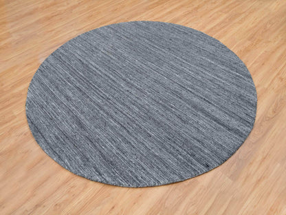 Modern / Contemporary hand-knotted wool rug in Gray, 8' x 8' — SKU O065420 (view 3)
