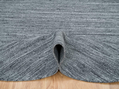 Modern / Contemporary hand-knotted wool rug in Gray, 8' x 8' — SKU O065420 (view 5)