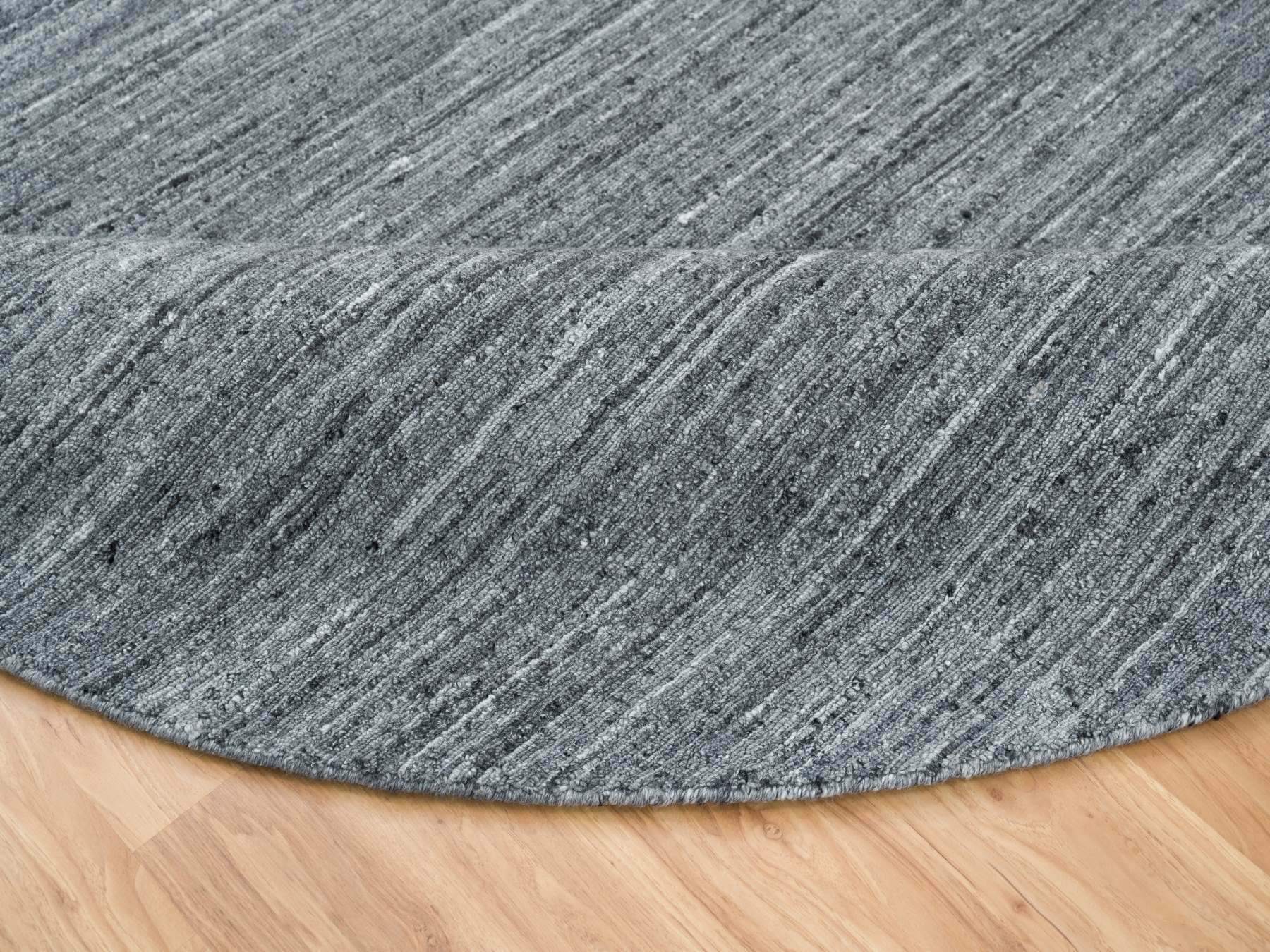 Modern / Contemporary hand-knotted wool rug in Gray, 8' x 8' — SKU O065420 (view 6)
