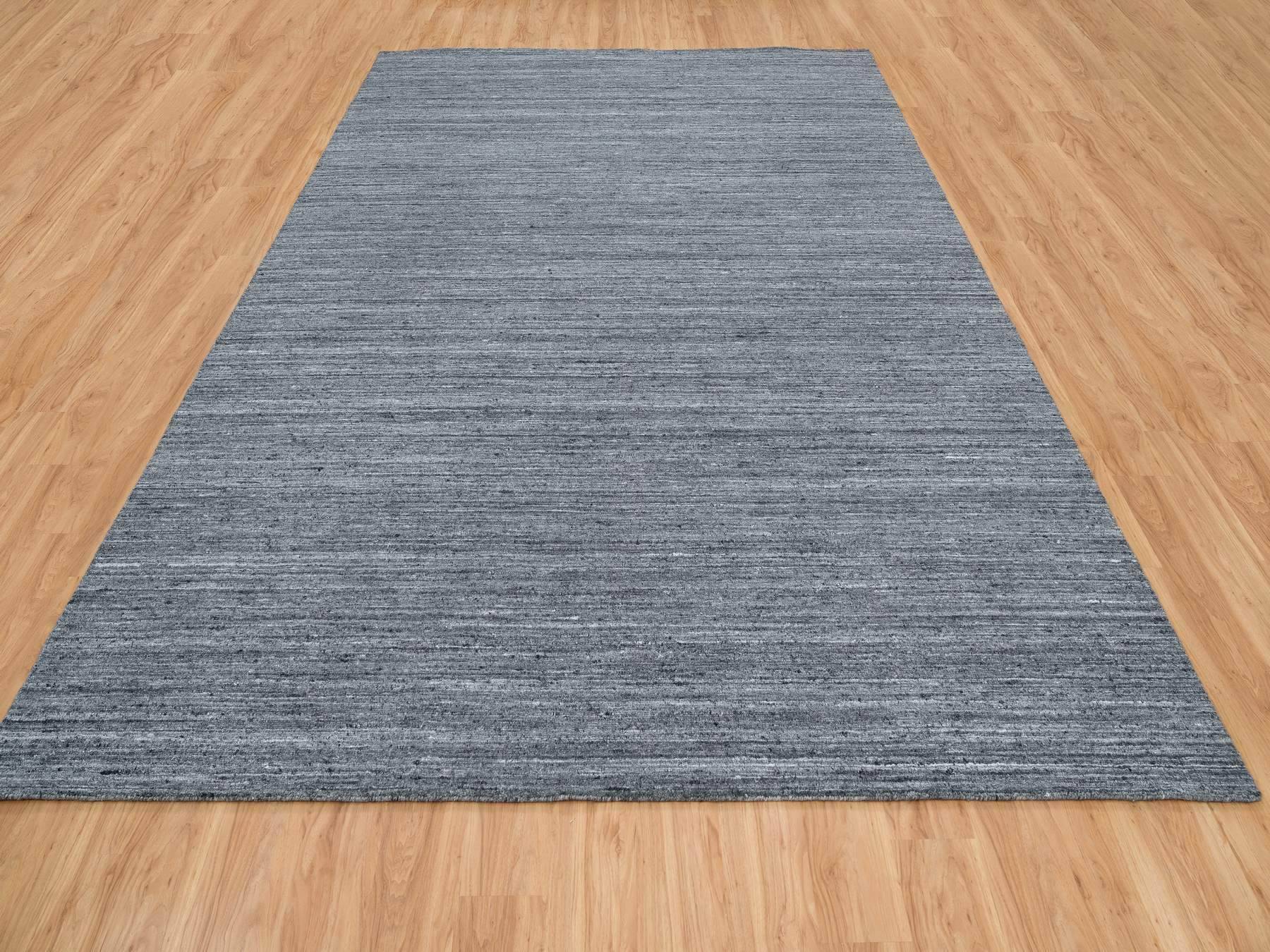 Modern / Contemporary hand-knotted wool rug in Gray, 10'3" x 14' — SKU O065421 (view 2)