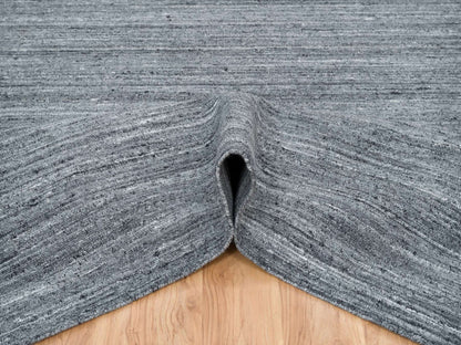 Modern / Contemporary hand-knotted wool rug in Gray, 10'3" x 14' — SKU O065421 (view 5)