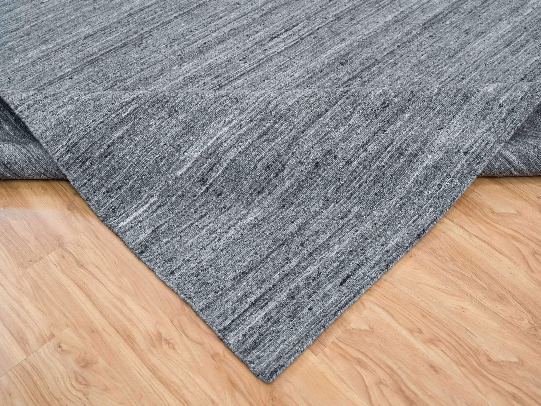 Modern / Contemporary hand-knotted wool rug in Gray, 10'3" x 14' — SKU O065421 (view 6)