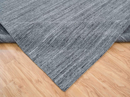 Modern / Contemporary hand-knotted wool rug in Gray, 10'3" x 14' — SKU O065421 (view 6)