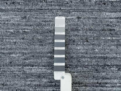 Modern / Contemporary hand-knotted wool rug in Gray, 10'3" x 14' — SKU O065421 (view 7)