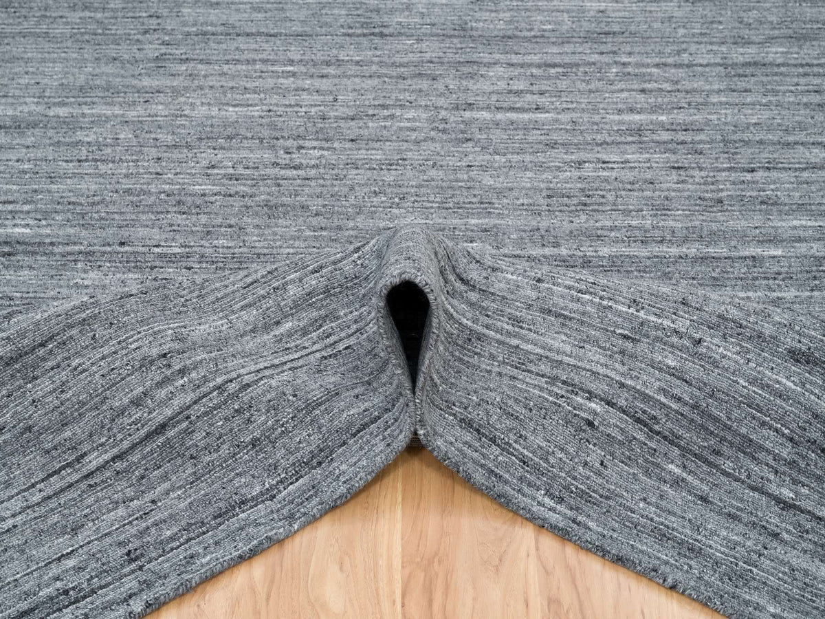Modern / Contemporary hand-knotted wool rug in Gray, 10' x 10'1" — SKU O065422 (view 5)