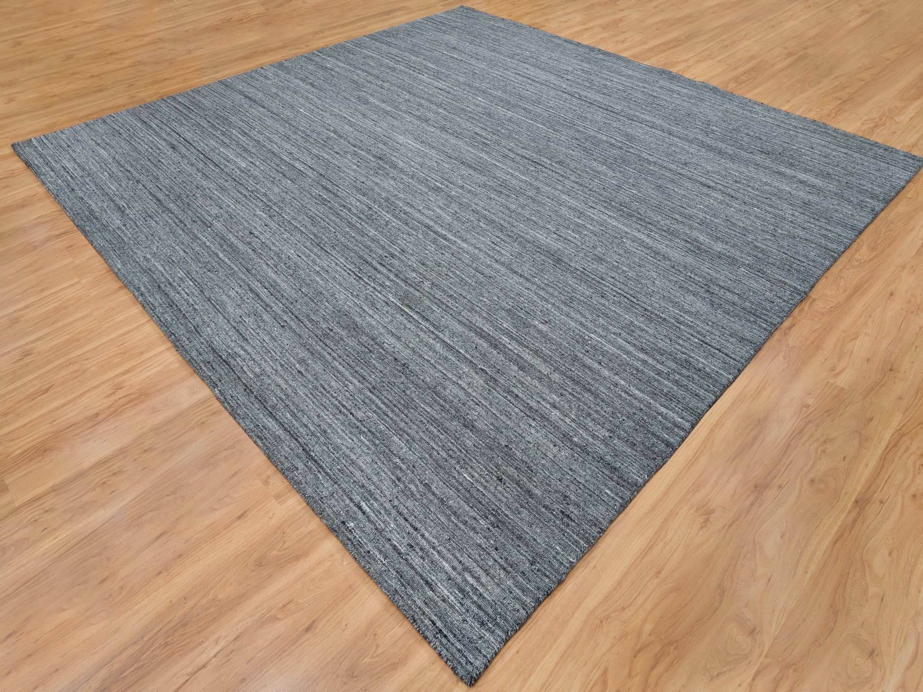 Modern / Contemporary hand-knotted wool rug in Gray, 12' x 12' — SKU O065424 (view 3)