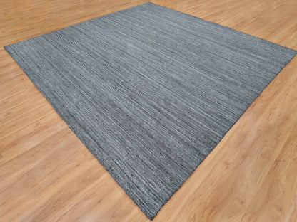Modern / Contemporary hand-knotted wool rug in Gray, 12' x 12' — SKU O065424 (view 3)