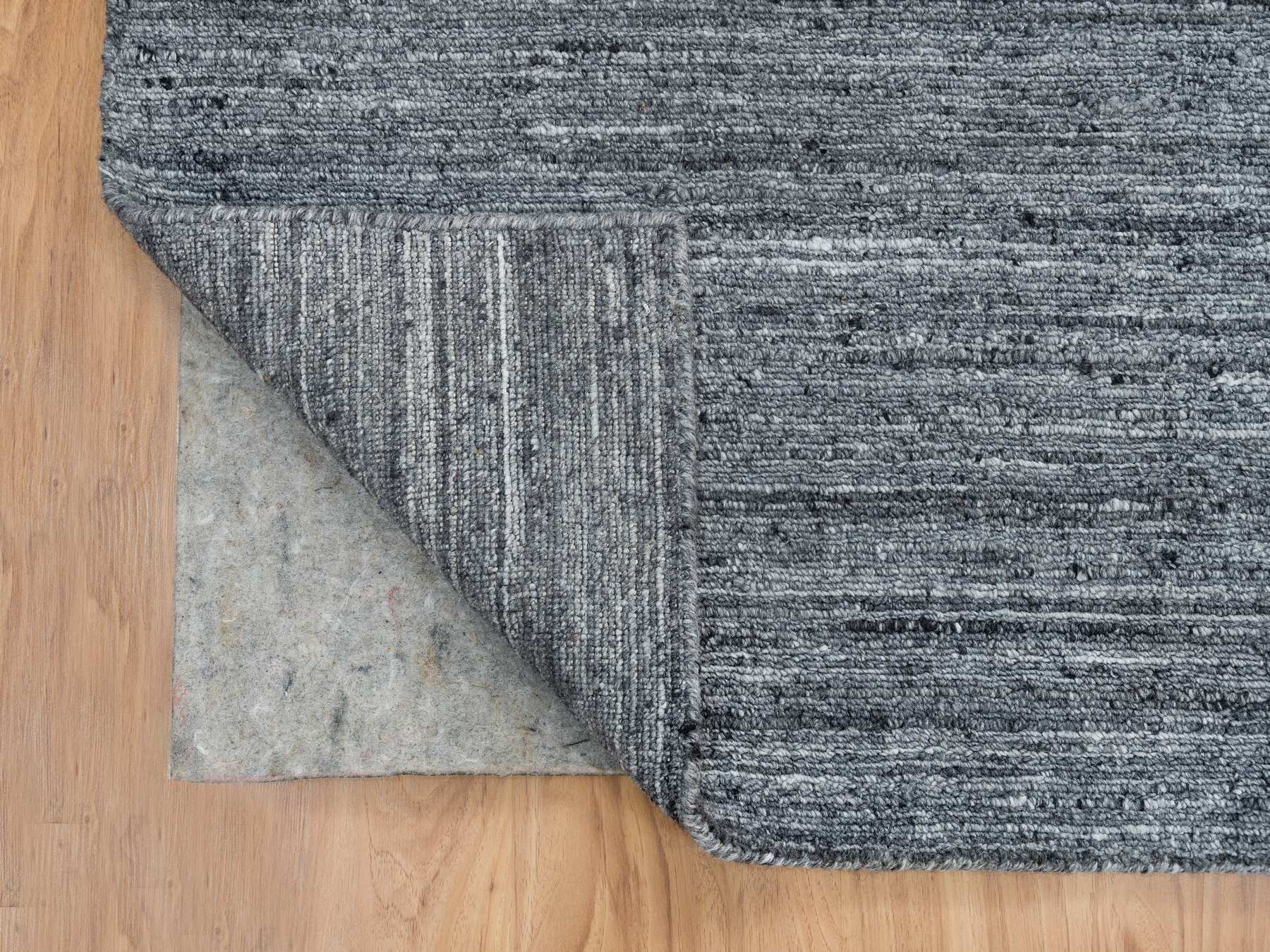Modern / Contemporary hand-knotted wool rug in Gray, 12' x 12' — SKU O065424 (view 4)