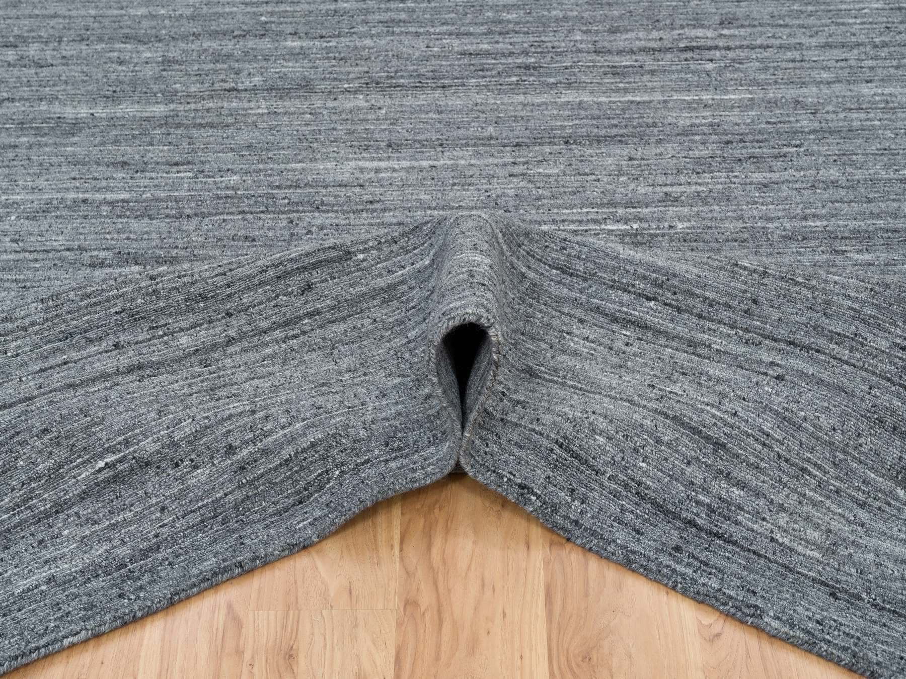 Modern / Contemporary hand-knotted wool rug in Gray, 12' x 12' — SKU O065424 (view 5)