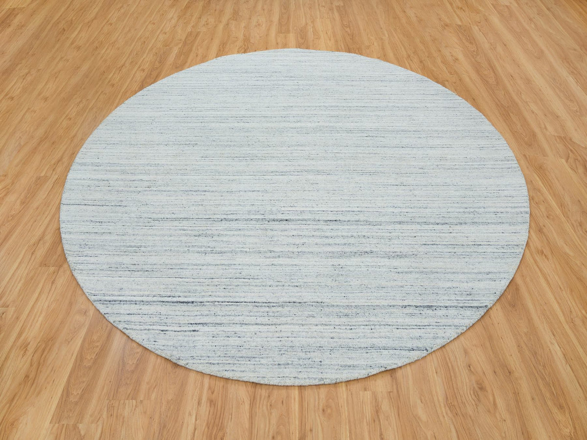 Modern / Contemporary hand-knotted wool rug in Ivory, 10' x 10' — SKU O065431 (view 2)