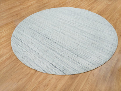 Modern / Contemporary hand-knotted wool rug in Ivory, 10' x 10' — SKU O065431 (view 3)