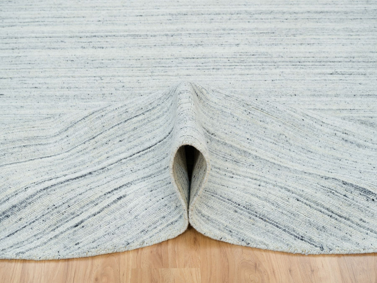 Modern / Contemporary hand-knotted wool rug in Ivory, 10' x 10' — SKU O065431 (view 5)