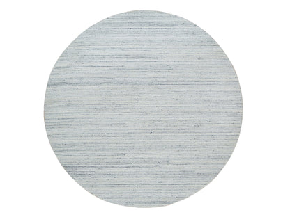 Modern / Contemporary hand-knotted wool rug in Ivory, 8' x 8' — SKU O065432